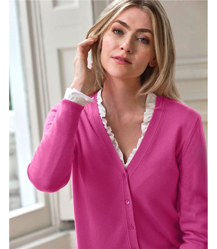 Cashmere V Neck Cardigan