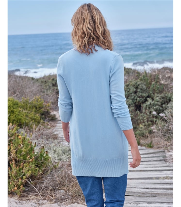 Cashmere Merino Longline Edge to Edge Cardigan