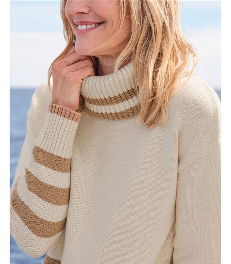 Roll Neck Stripe Jumper