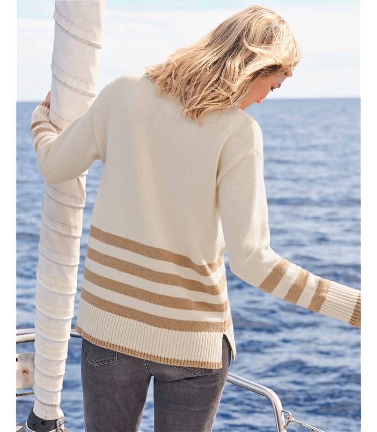 Roll Neck Stripe Jumper