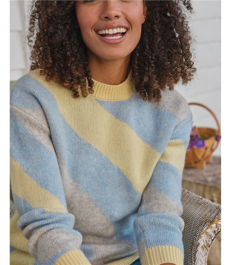 Diagonal Colour Block Jumper