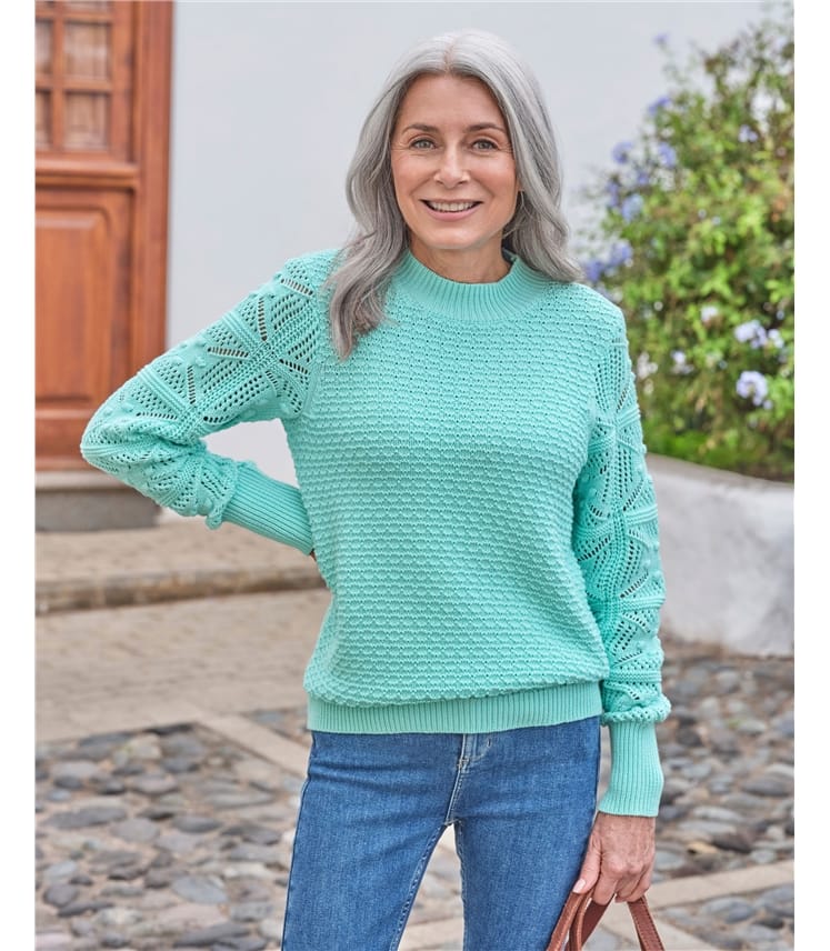 Crochet Sleeve Jumper