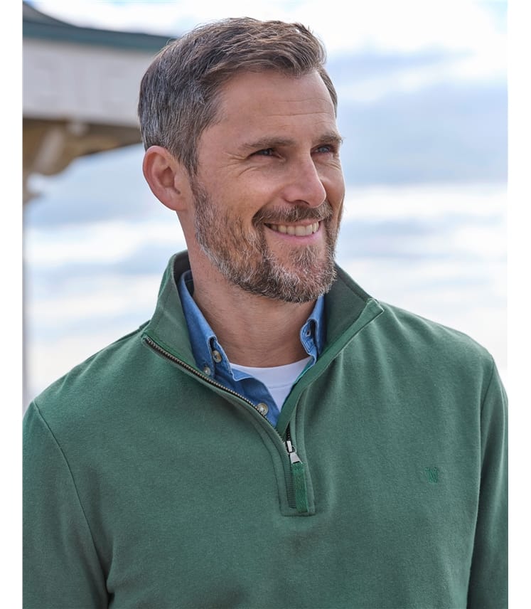 Organic Cotton Half Zip Jumper