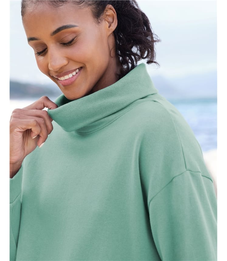 Valley Cowl Neck Boxy Sweatshirt