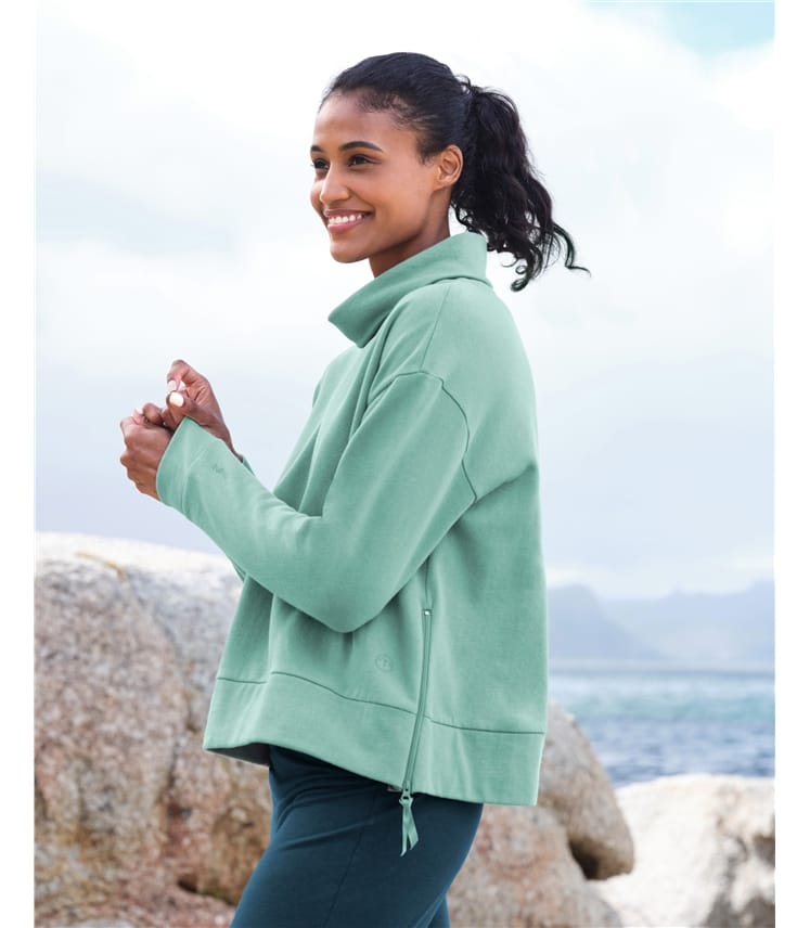 Valley Cowl Neck Boxy Sweatshirt