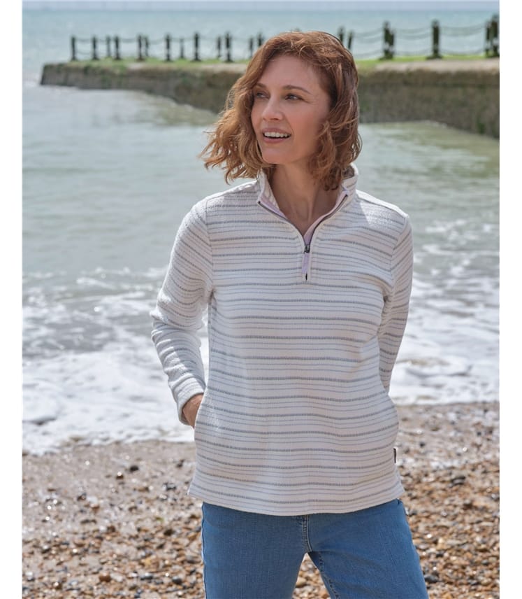 Skye Jacquard Half Zip Sweatshirt