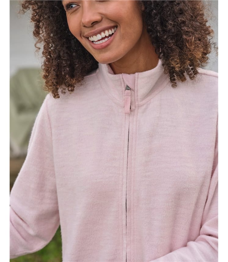 Textured Full Zip Sweatshirt