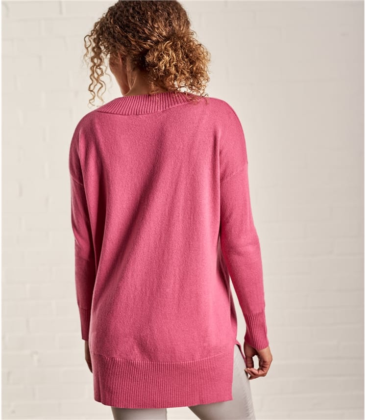 pink cashmere tunic