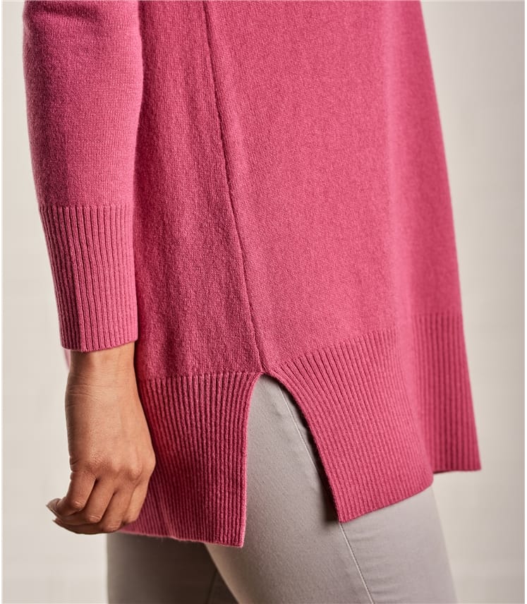pink cashmere tunic