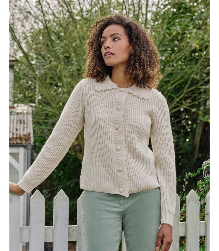 Cardigan avec bordure en crochet