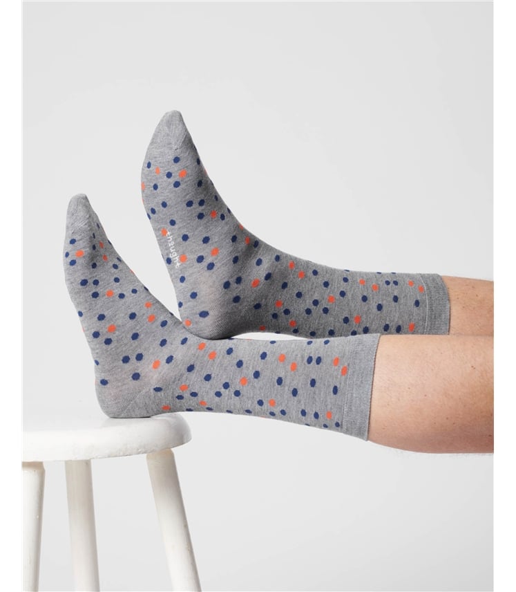 Socken mit Bio-Baumwolle, Dotty