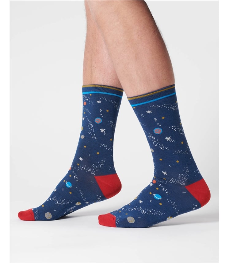 Mens Galaxy Organic Cotton Socks