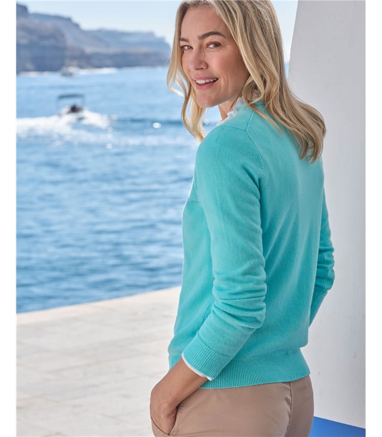 Pull à col rond - Femme - Cachemire & Mérinos