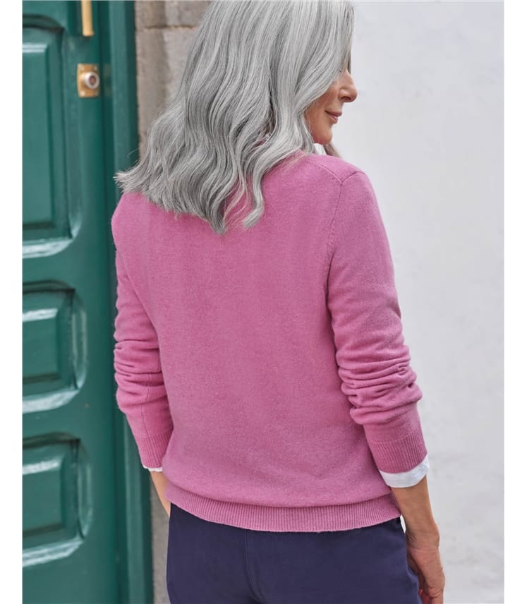 Cashmere and Merino Crew Neck Knitted Jumper