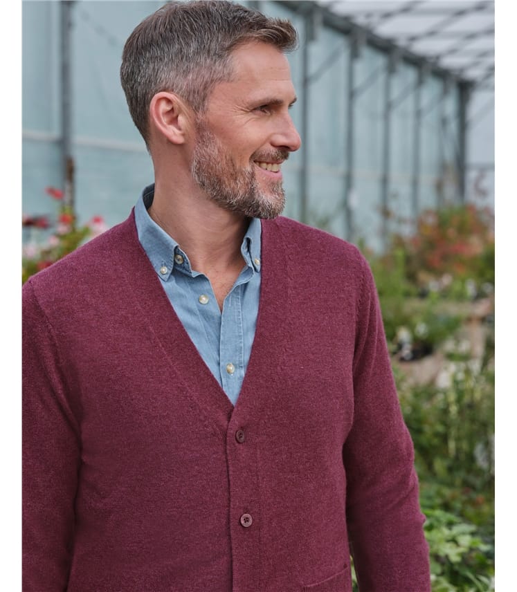 Cashmere and Merino V Neck Cardigan