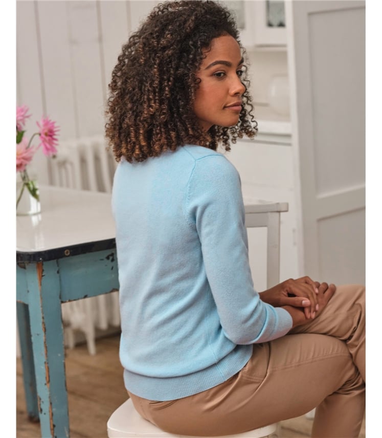 Strick-Polohemd aus Merino- und Kaschmirwolle für Damen