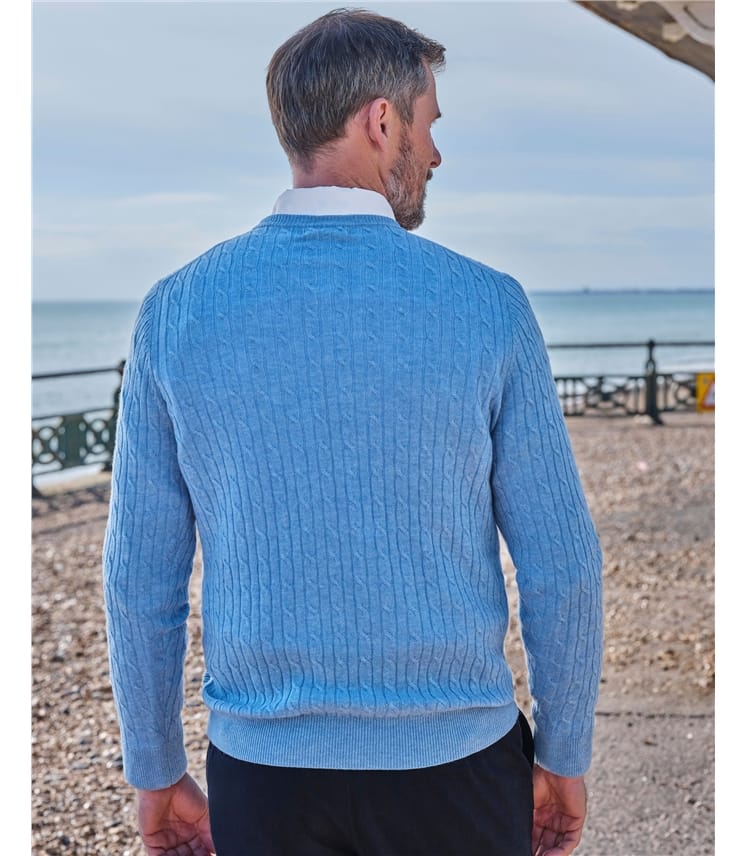 Cashmere and Merino Cable Jumper