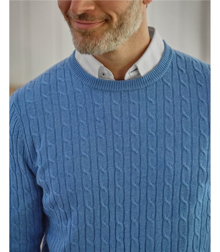 Cashmere and Merino Cable Jumper