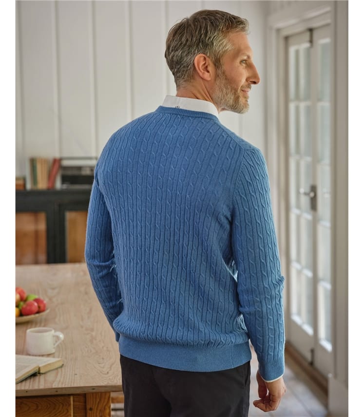 Cashmere and Merino Cable Jumper
