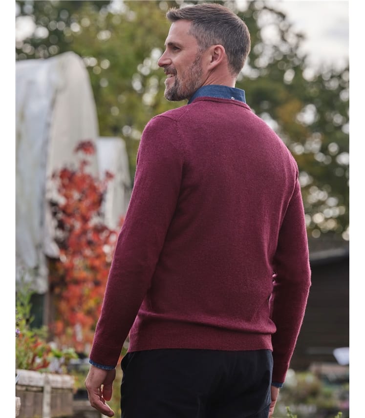 Cashmere & Merino Classic V Neck Knitted Jumper