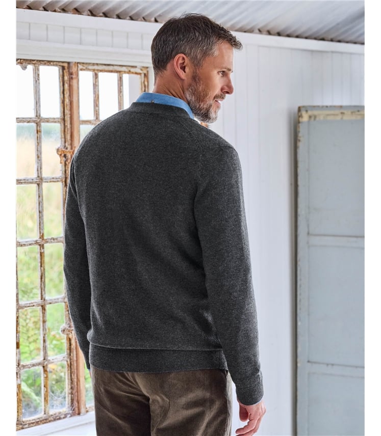 Cashmere and Merino V Neck Cardigan