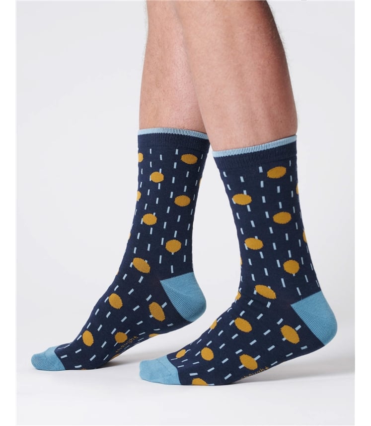 Mens Dash Spot Bamboo Socks