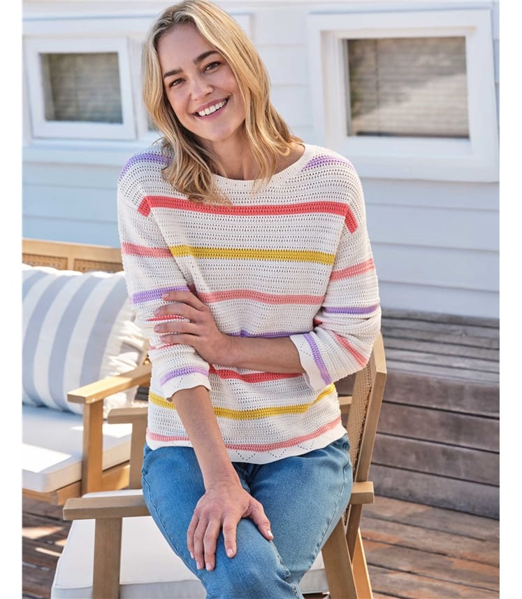 Basket Weave Stripe Jumper