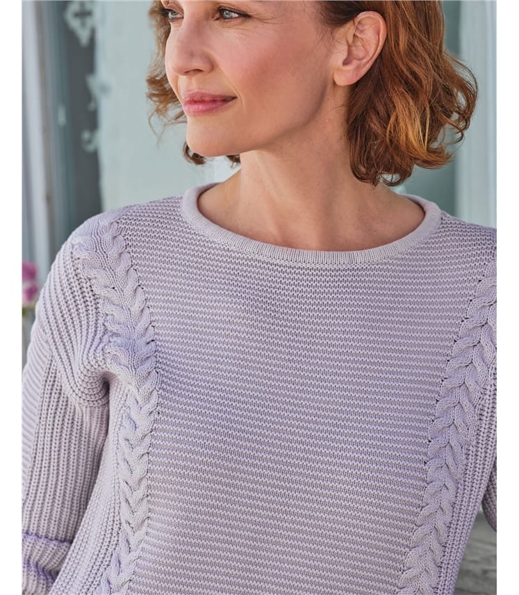 Boat Neck Cotton Jumper