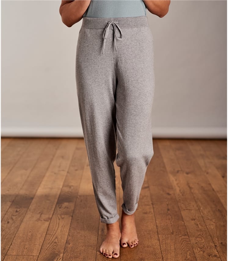 grey cuffed joggers womens