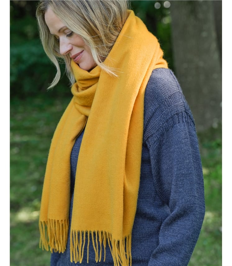 Wide Pure Wool Scarf