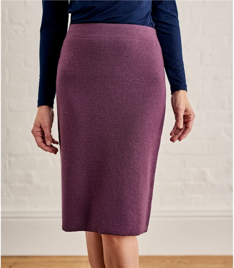 Aubergine | Womens Milano Skirt | WoolOvers UK