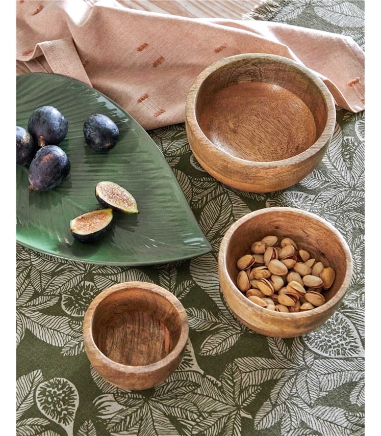 Set Of 3 Wooden Bowls
