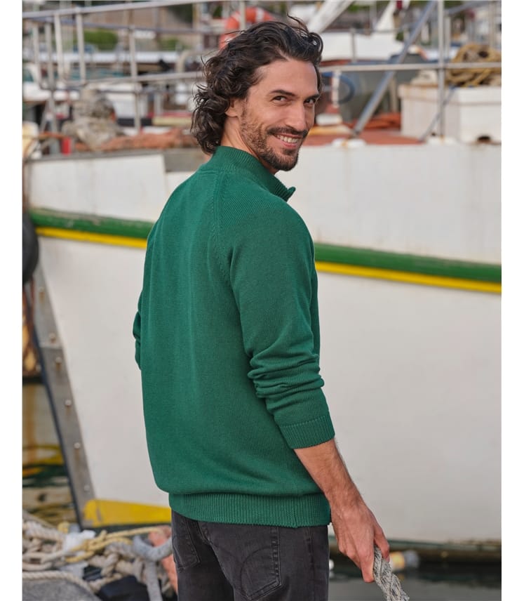 Cardigan zippé essentiel en coton - Homme