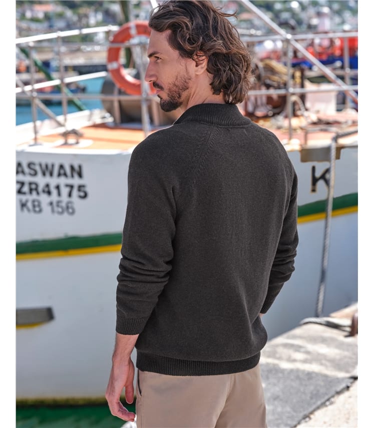 Cardigan zippé essentiel en coton - Homme