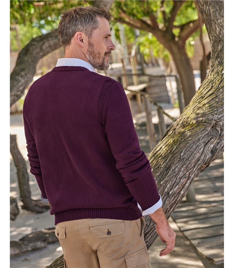 Col en V essentiel en coton - Homme