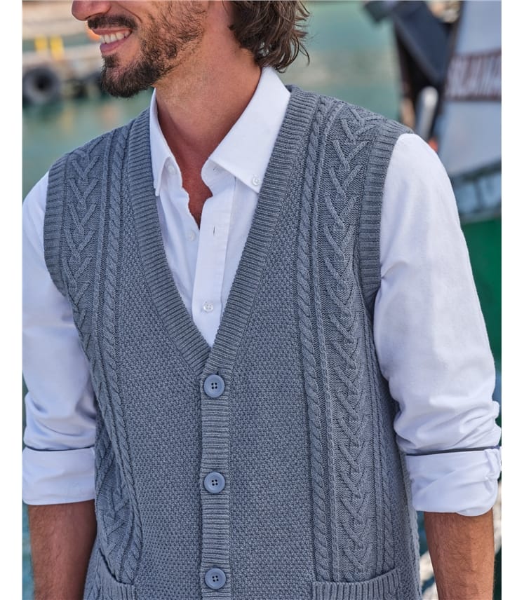 Mens Cable Waistcoat