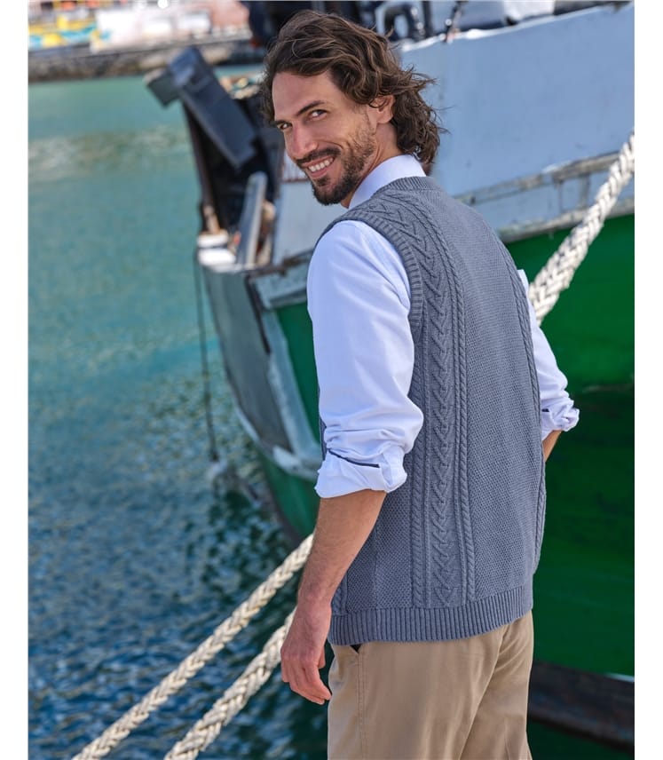 Mens Cable Waistcoat