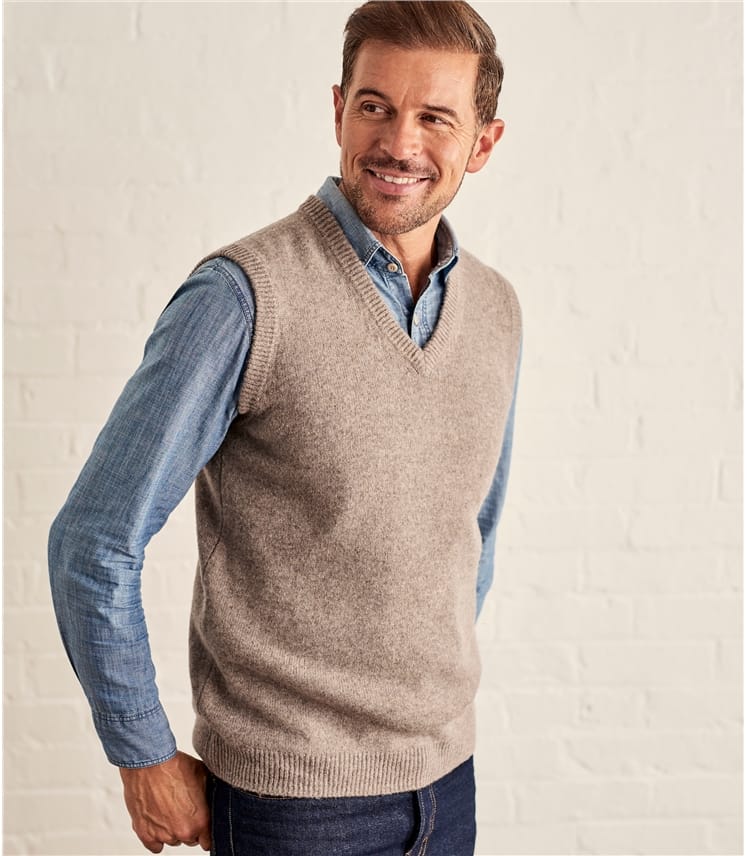 Pepper | Mens Lambswool Knitted Vest | WoolOvers US