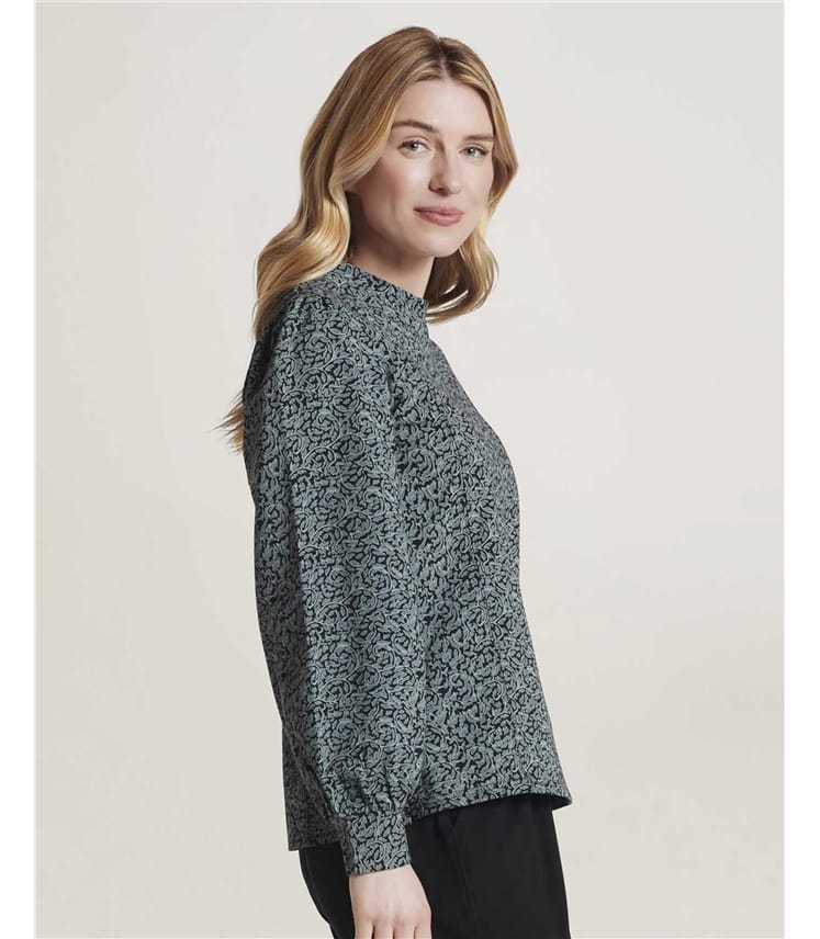 Alvarra Organic Cotton Printed Jersey Top