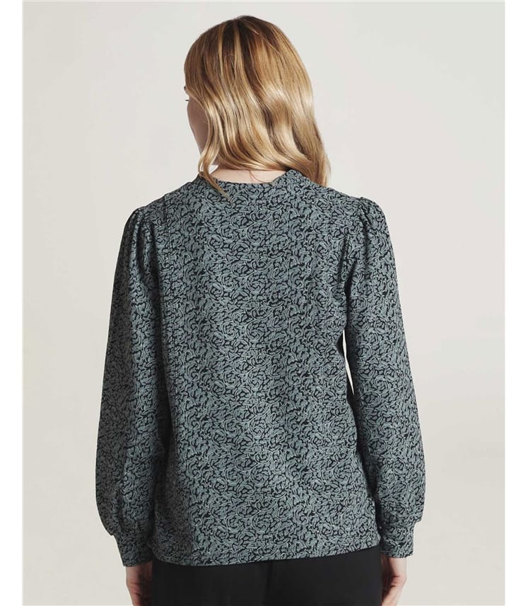 Alvarra Organic Cotton Printed Jersey Top