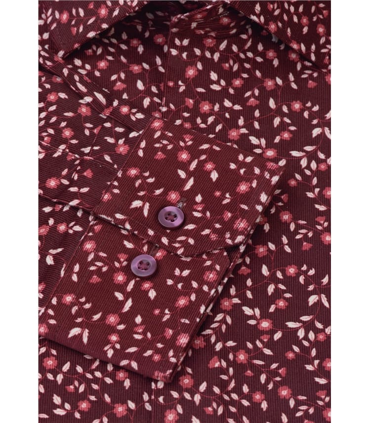 Printed Needle Cord Shirt