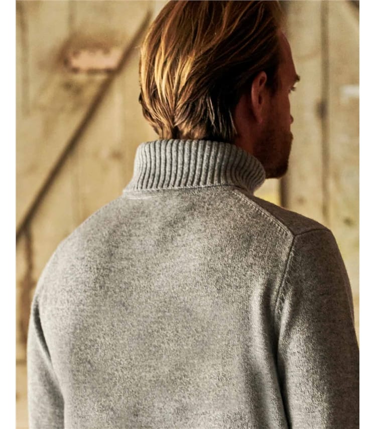 Pure Lambswool Knitted Turtle Neck Sweater