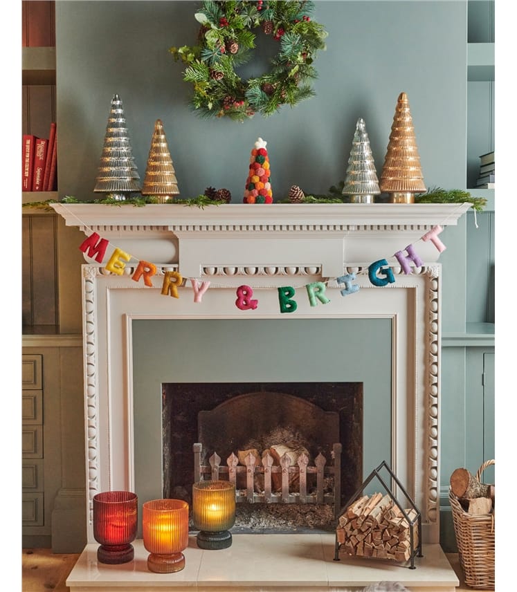 Merry And Bright Felt Bunting