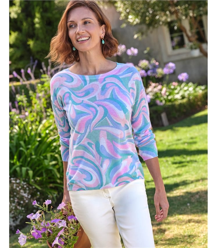 Swirl Printed Jumper