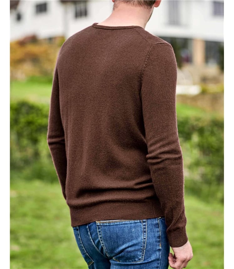 Cashmere & Merino Classic V Neck Knitted Jumper