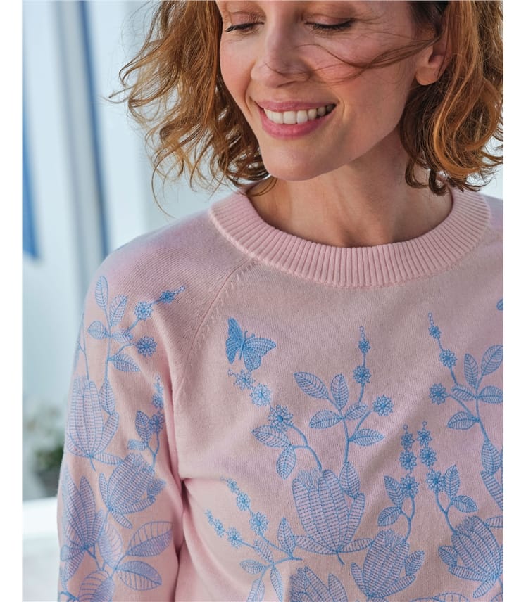 Butterfly Embroidered Jumper