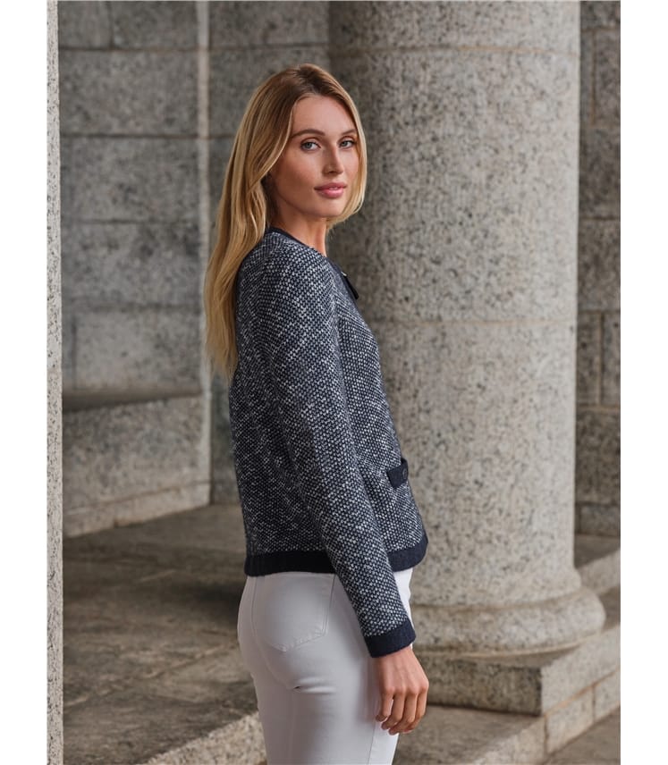 Cotton Wool Tweedy Zip Jacket