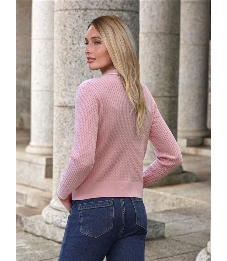 Cotton Wool Mini Cable Cardigan