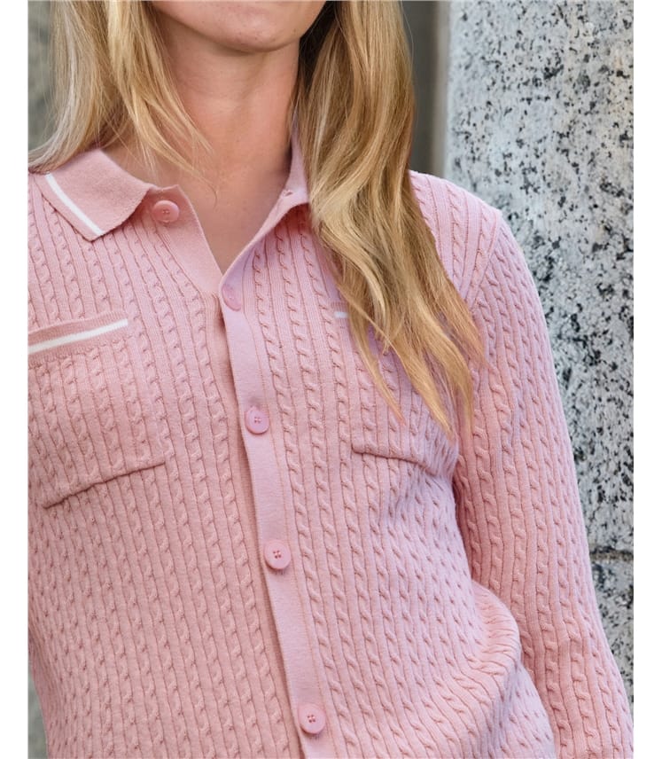 Cotton Wool Mini Cable Cardigan