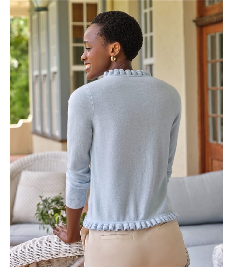Cashmere Ruffle Cardigan